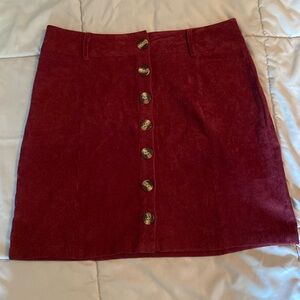 Medium corduroy burgundy skirt